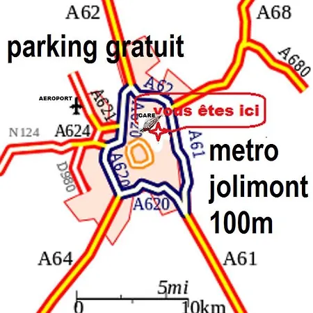 아파트 Facile, Lumineux, Parking, Metro, Proche Du Centre